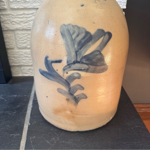 Stoneware Jug- 2 Gal Pegannon & Co WholesaleMontreal Antique 1800's. Cobalt Blue - Picture 14 of 14